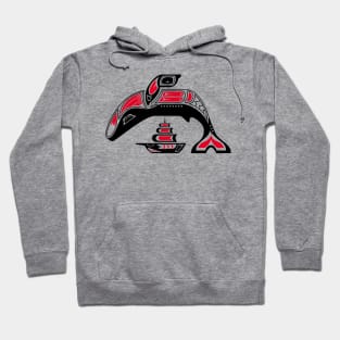 Tribal Whale (haida style mix) Hoodie